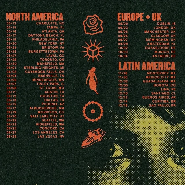 Pierce the Veil I Can't Hear You World Tour Poster 2025